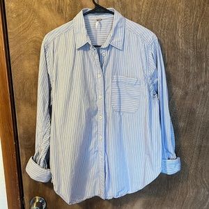 Free People Open Back Button Down